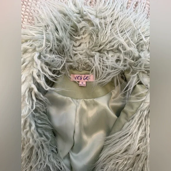 verge girl sage leather shag coat - Picture 4 of 6